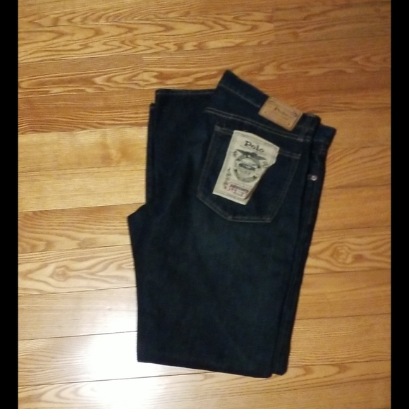 MENS BNWT POLO RALPH LAUREN HAMPTON JEANS 36X 32 - Picture 1 of 5
